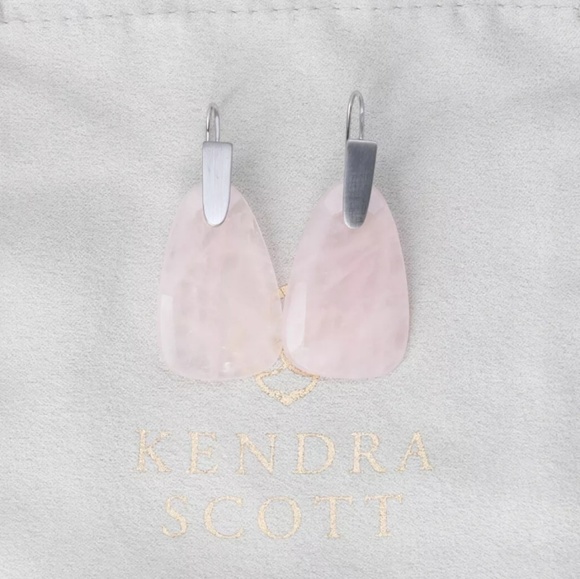 Kendra Scott Jewelry - Kendra Scott "Marty" Silver & Rose Quartz Earrings